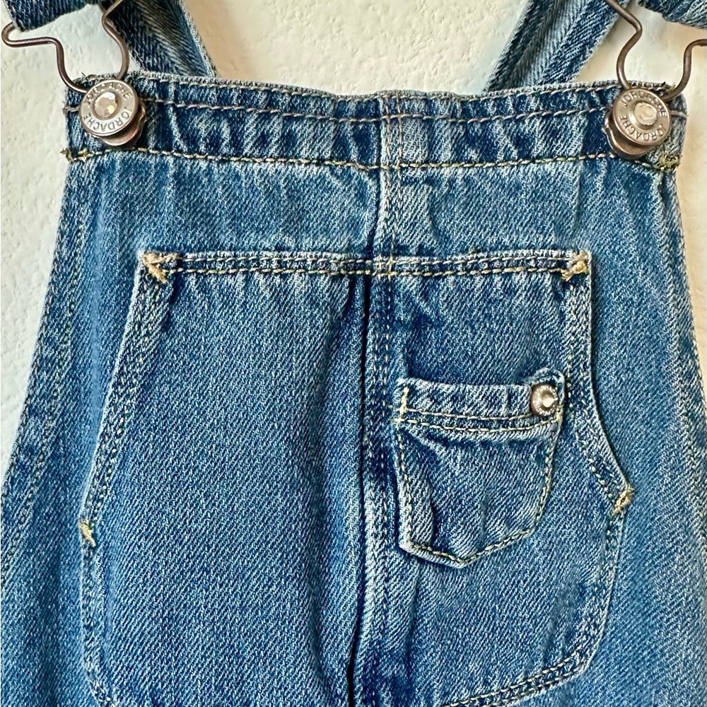 Jordache Distressed Denim Overalls Size L/G 10-12 - Picture 3 of 11